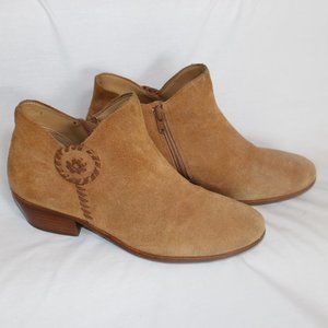 JACK ROGERS brown tan suede ankle boots booties